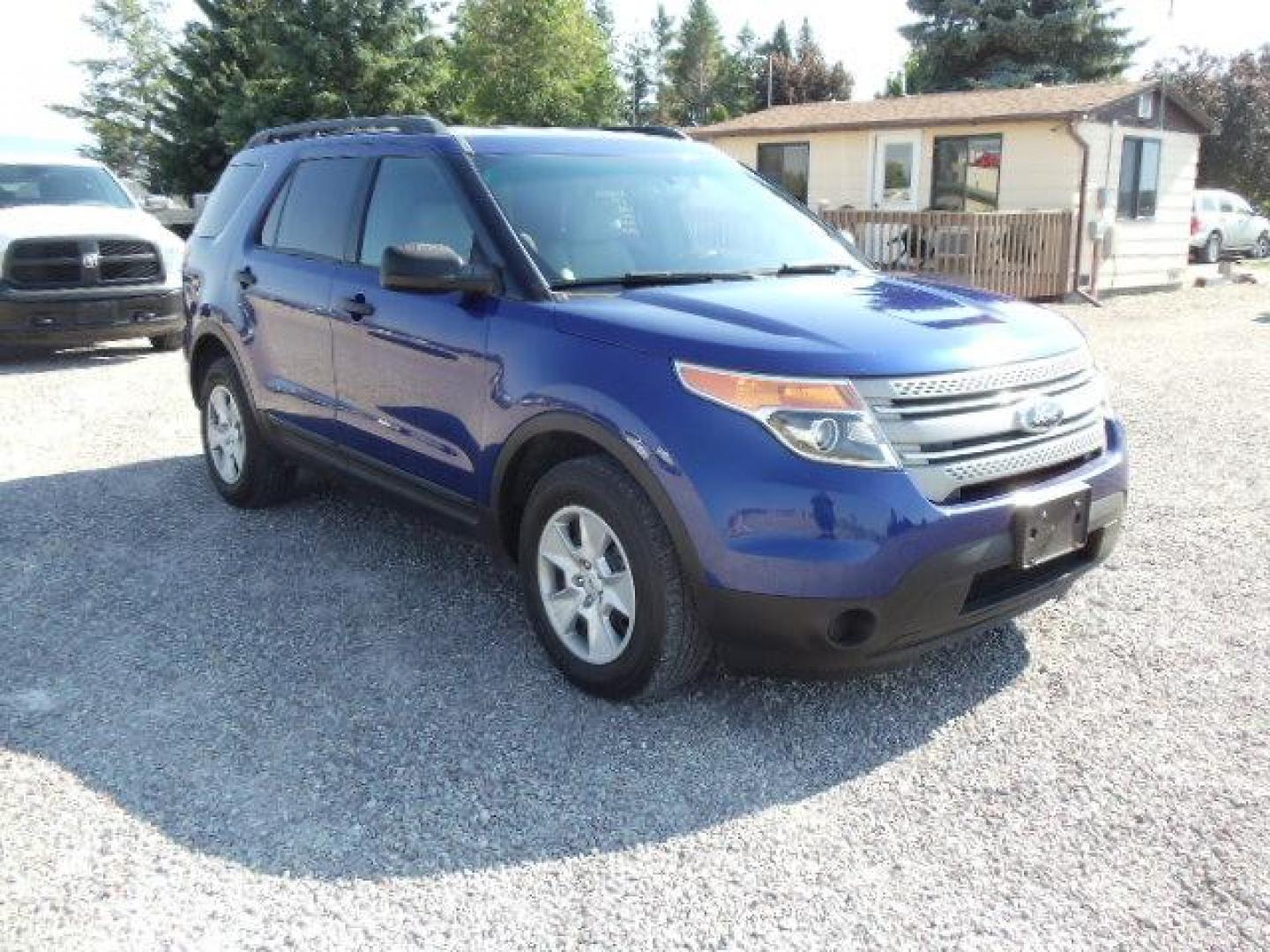 2014 Blue /Silver Ford Explorer Base 4WD (1FM5K8B83EG) with an 3.5L V6 DOHC 24V engine, 6-Speed Automatic transmission, located at 5465 Highway 2 W., Columbia Falls, MT, 59912, (406) 892-4407, 48.352188, -114.240929 - Keyless entry Cruise control AC and heat front and rear Power windows door locks and mirrors Power seat driver side only MP3-CD 3rd Seat Near new tires - Photo#0