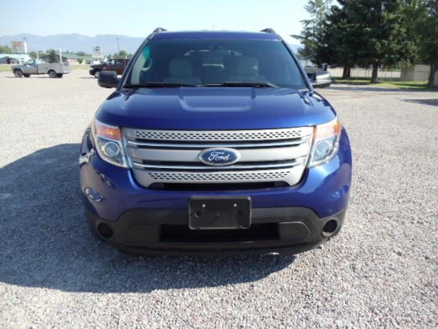 2014 Blue /Silver Ford Explorer Base 4WD (1FM5K8B83EG) with an 3.5L V6 DOHC 24V engine, 6-Speed Automatic transmission, located at 5465 Highway 2 W., Columbia Falls, MT, 59912, (406) 892-4407, 48.352188, -114.240929 - Keyless entry Cruise control AC and heat front and rear Power windows door locks and mirrors Power seat driver side only MP3-CD 3rd Seat Near new tires - Photo#1