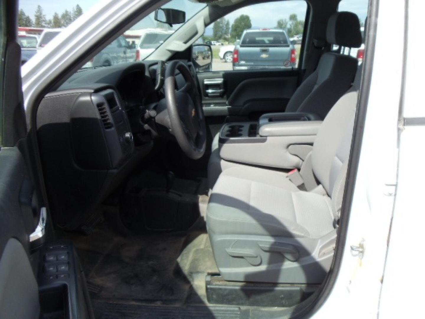 2014 White /Gray Chevrolet Silverado 1500 Work Truck 1WT Double Cab 4WD (1GCVKPEH2EZ) with an 4.3L V6 OHV 12V engine, 6-Speed Automatic transmission, located at 5465 Highway 2 W., Columbia Falls, MT, 59912, (406) 892-4407, 48.352188, -114.240929 - Photo#15