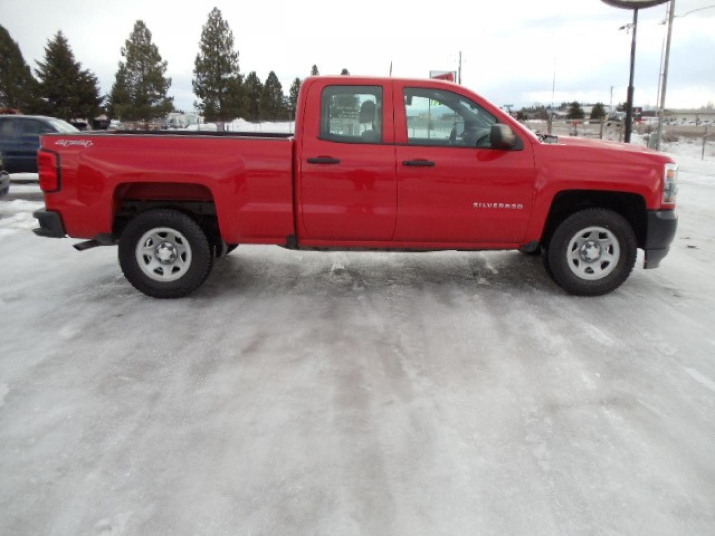 2017 /Gray Chevrolet Silverado 1500 Work Truck Double Cab 4WD (1GCVKNEHXHZ) with an 4.3L V6 OHV 12V engine, Automatic transmission, located at 5465 Highway 2 W., Columbia Falls, MT, 59912, (406) 892-4407, 48.352188, -114.240929 - This truck was previously owned by the federal government so it has been well maintained and taken care of. The vehicle is very clean inside and out with good tires and low miles. This is the double cab short box with the 6 cylinder gas motor. - Photo#9