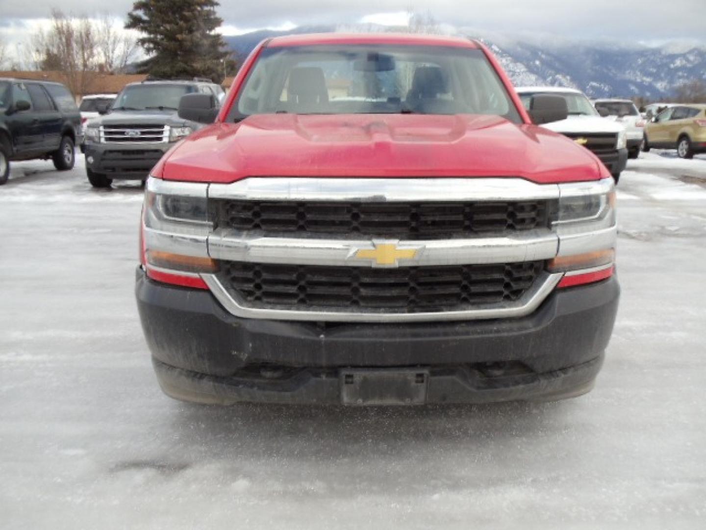 2017 /Gray Chevrolet Silverado 1500 Work Truck Double Cab 4WD (1GCVKNEHXHZ) with an 4.3L V6 OHV 12V engine, Automatic transmission, located at 5465 Highway 2 W., Columbia Falls, MT, 59912, (406) 892-4407, 48.352188, -114.240929 - This truck was previously owned by the federal government so it has been well maintained and taken care of. The vehicle is very clean inside and out with good tires and low miles. This is the double cab short box with the 6 cylinder gas motor. - Photo#1