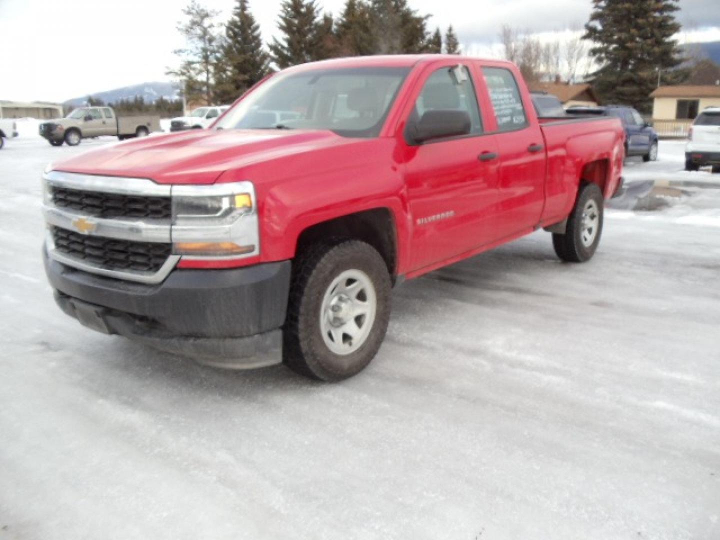 2017 /Gray Chevrolet Silverado 1500 Work Truck Double Cab 4WD (1GCVKNEHXHZ) with an 4.3L V6 OHV 12V engine, Automatic transmission, located at 5465 Highway 2 W., Columbia Falls, MT, 59912, (406) 892-4407, 48.352188, -114.240929 - This truck was previously owned by the federal government so it has been well maintained and taken care of. The vehicle is very clean inside and out with good tires and low miles. This is the double cab short box with the 6 cylinder gas motor. - Photo#2