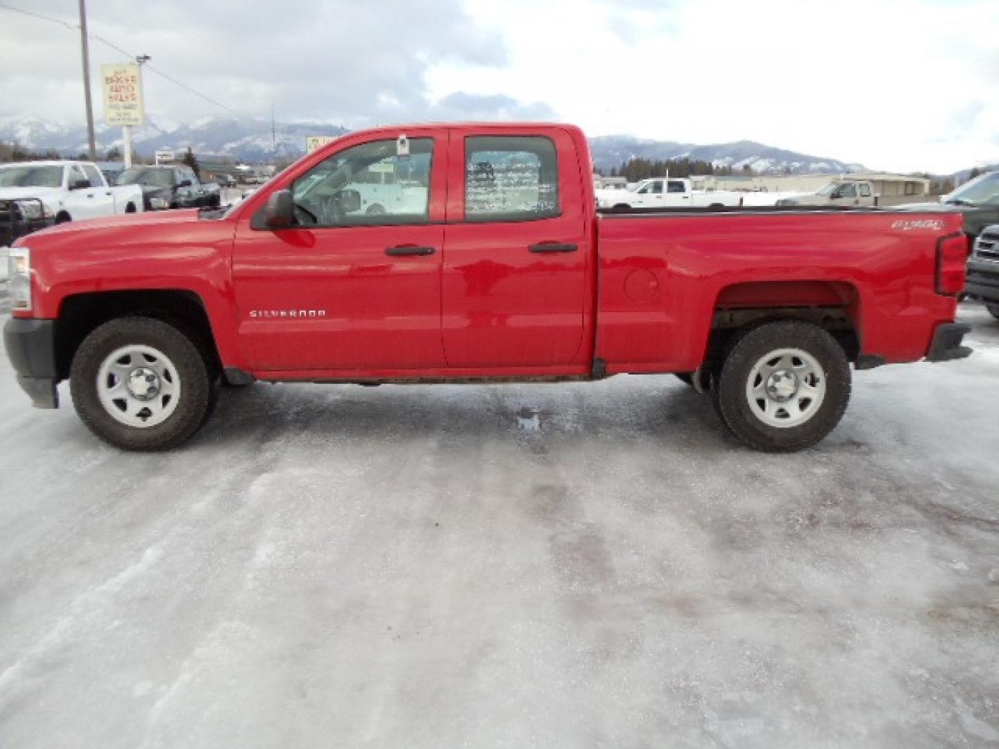 2017 /Gray Chevrolet Silverado 1500 Work Truck Double Cab 4WD (1GCVKNEHXHZ) with an 4.3L V6 OHV 12V engine, Automatic transmission, located at 5465 Highway 2 W., Columbia Falls, MT, 59912, (406) 892-4407, 48.352188, -114.240929 - This truck was previously owned by the federal government so it has been well maintained and taken care of. The vehicle is very clean inside and out with good tires and low miles. This is the double cab short box with the 6 cylinder gas motor. - Photo#3