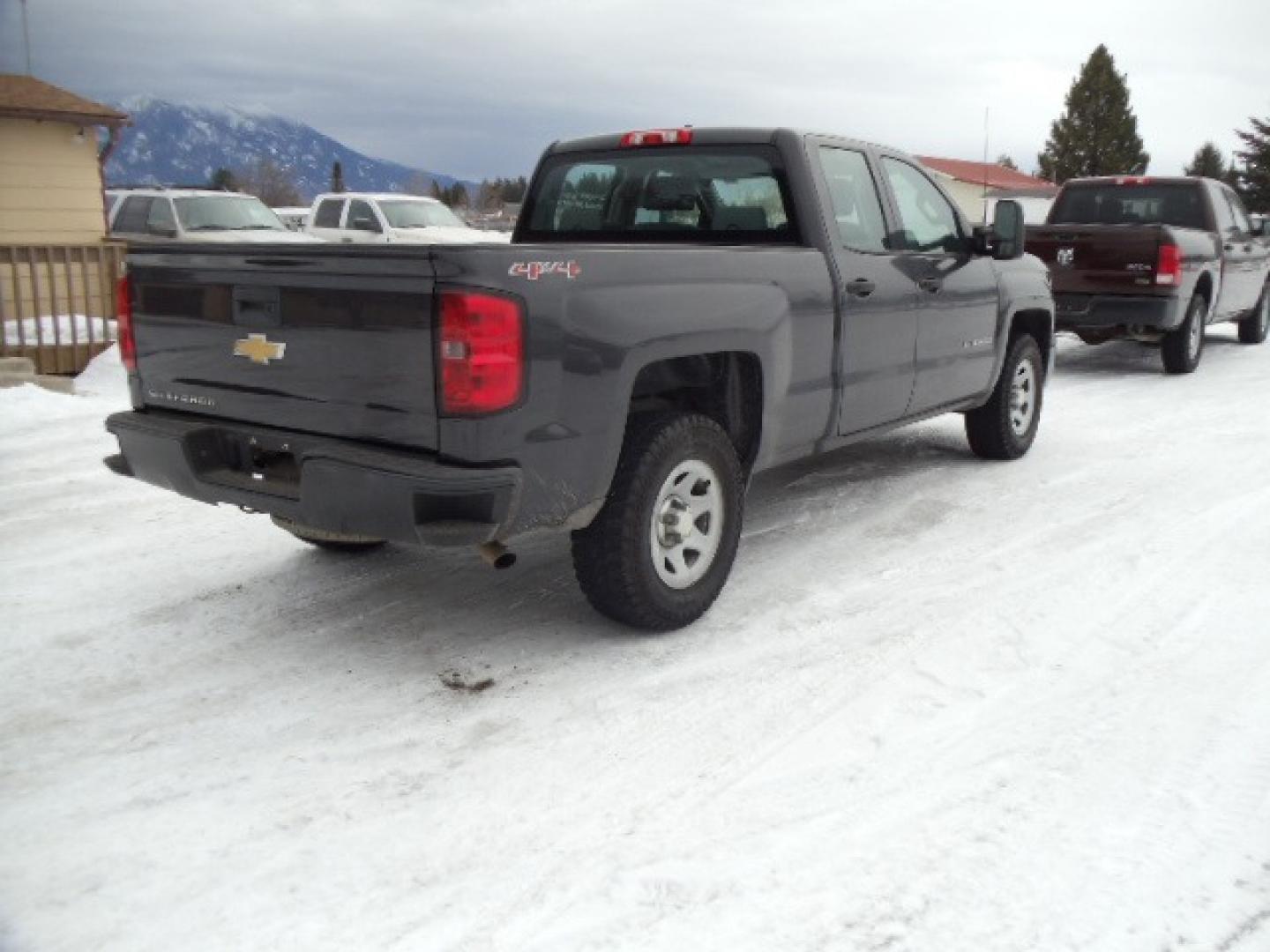 2014 Gray /Gray Chevrolet Silverado 1500 Work Truck 1WT Double Cab 4WD (1GCVKPEHXEZ) with an 4.3L V6 OHV 12V engine, 6-Speed Automatic transmission, located at 5465 Highway 2 W., Columbia Falls, MT, 59912, (406) 892-4407, 48.352188, -114.240929 - This truck was previously owned by the federal government so it has been well maintained and taken care of. The vehicle is clean inside and out with good tires and low miles. The oil is a little dark for my liking so i will be having the chevy dealership service and inspect this truck next week. - Photo#8