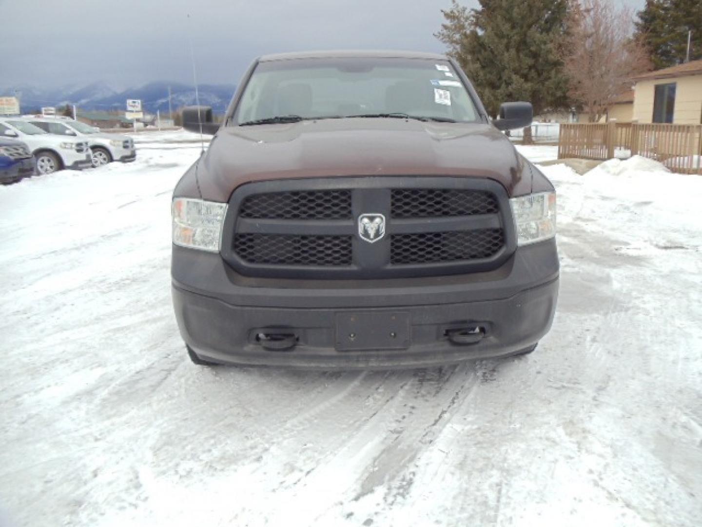 2014 Blue /Gray RAM 1500 Tradesman Crew Cab SWB 4WD (1C6RR7KG8ES) with an 3.6L V6 DOHC 24V FFV engine, 6-Speed Automatic transmission, located at 5465 Highway 2 W., Columbia Falls, MT, 59912, (406) 892-4407, 48.352188, -114.240929 - This truck was previously owned by the federal government so it has been well maintained and taken care of. The truck is very clean inside and out with great tires and super low actual miles. - Photo#1