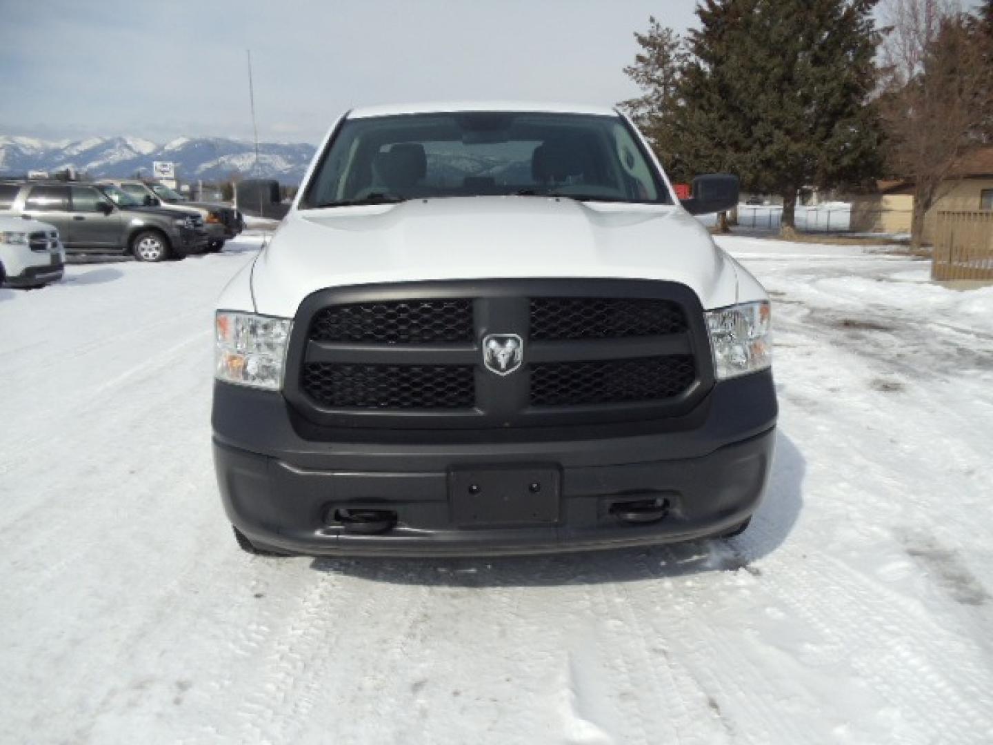 2017 White /Gray RAM 1500 Tradesman Crew Cab SWB 4WD (1C6RR7KG0HS) with an 3.6L V6 DOHC 24V FFV engine, 8A transmission, located at 5465 Highway 2 W., Columbia Falls, MT, 59912, (406) 892-4407, 48.352188, -114.240929 - This truck was previously owned by the federal government so it has been well maintained and taken care of. The truck is very clean inside and out with good tires and low miles. - Photo#1