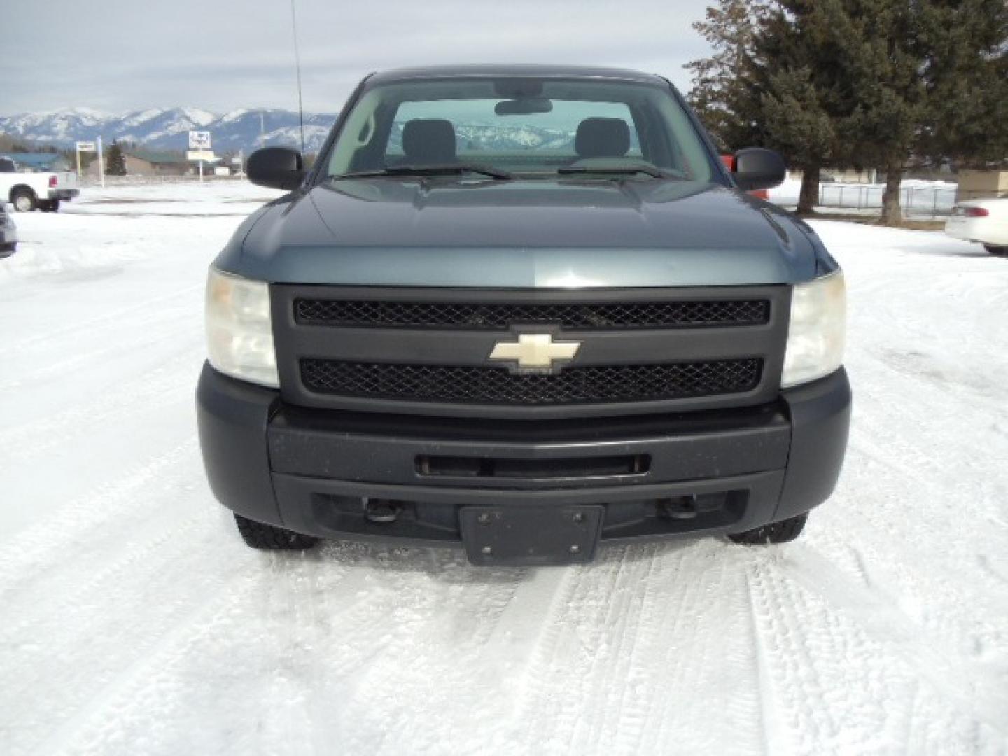 2011 Blue /Gray Chevrolet Silverado 1500 Work Truck 4WD (1GCNKPEA9BZ) with an 4.8L V6 OHV 16V engine, 4-Speed Automatic transmission, located at 5465 Highway 2 W., Columbia Falls, MT, 59912, (406) 892-4407, 48.352188, -114.240929 - This truck was previously owned by the federal government so it has been well maintained and taken care of. The truck is very clean inside and out with good tires and low actual miles. We had this truck mechanically inspected. - Photo#1