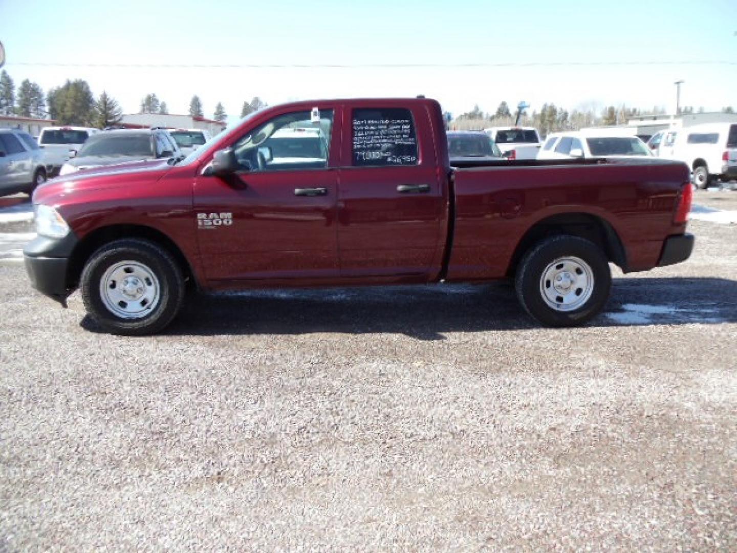 2019 /Gray RAM 1500 Tradesman Quad Cab 4WD (1C6RR7FG6KS) with an 3.6L V6 DOHC 24V FFV engine, 8A transmission, located at 5465 Highway 2 W., Columbia Falls, MT, 59912, (406) 892-4407, 48.352188, -114.240929 - This vehicle was previously owned by the federal government so it has been well maintained and taken care of. The truck is very clean inside and out with near new tires and low miles. This is the quad door short box. - Photo#3