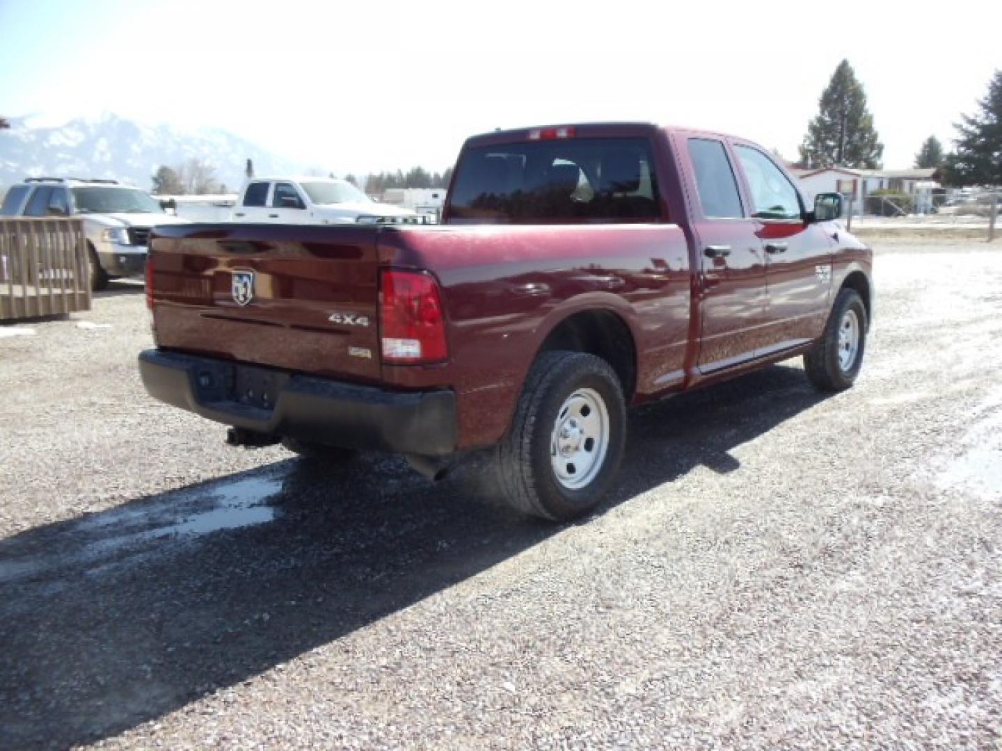 2019 /Gray RAM 1500 Tradesman Quad Cab 4WD (1C6RR7FG6KS) with an 3.6L V6 DOHC 24V FFV engine, 8A transmission, located at 5465 Highway 2 W., Columbia Falls, MT, 59912, (406) 892-4407, 48.352188, -114.240929 - This vehicle was previously owned by the federal government so it has been well maintained and taken care of. The truck is very clean inside and out with near new tires and low miles. This is the quad door short box. - Photo#8