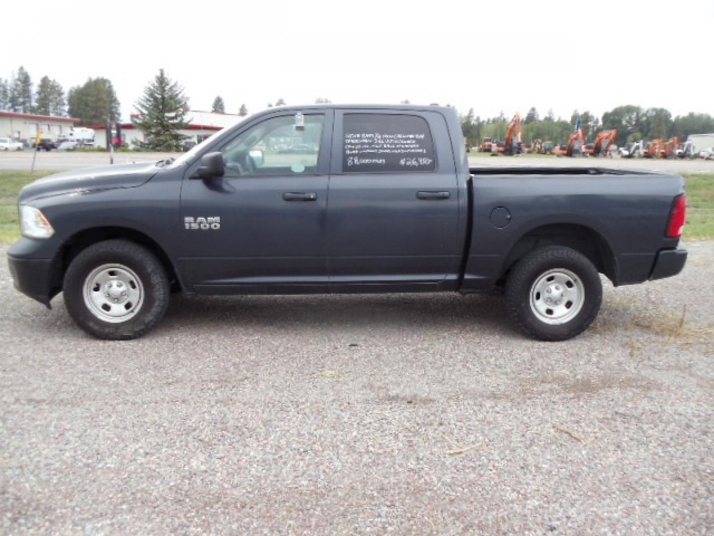 2018 Blue /Gray RAM 1500 Tradesman Crew Cab SWB 4WD (1C6RR7KG1JS) with an 3.6L V6 DOHC 24V FFV engine, 8A transmission, located at 5465 Highway 2 W., Columbia Falls, MT, 59912, (406) 892-4407, 48.352188, -114.240929 - Photo#3